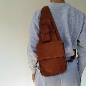 Vintage Leather Crossbody Bag Purse